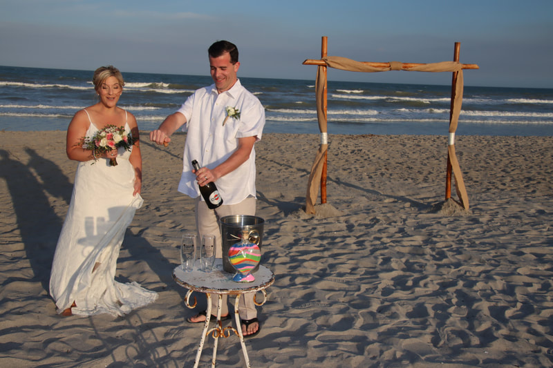 beach wedding decorations, cocoa beach weddings, elope cocoa beach, cocoa beach florist, surfside wedding chapel, cocoa beach officiant, Florida beach weddings, 